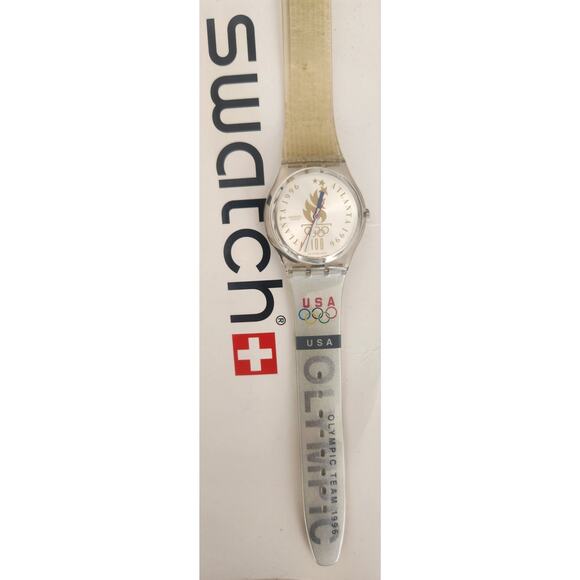 Swatch watch OLYMPIC ATHLETES USA GZ150AJ 1996 Olympic Specials New old stock - Picture 6 of 11